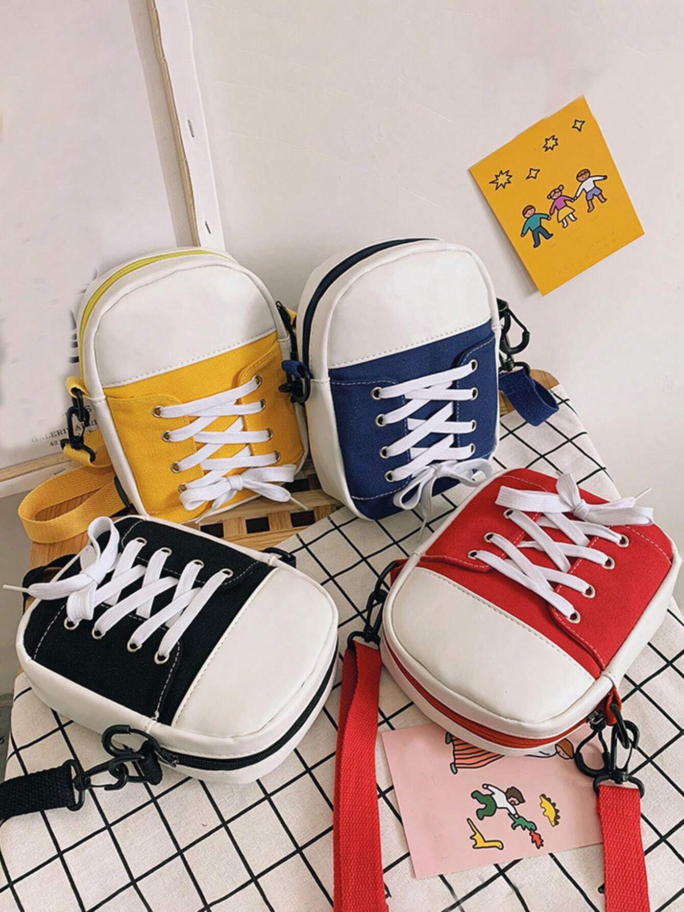  | SHEIN Lightweight Canvas Crossbody Bag - 3 Styles, Preppy Casual, Polyester, Zipper Closure With Top Single Handle Strap - Machine Washable, Polyester Lined,Zippers Color Random | Bags | Shein | OneHub