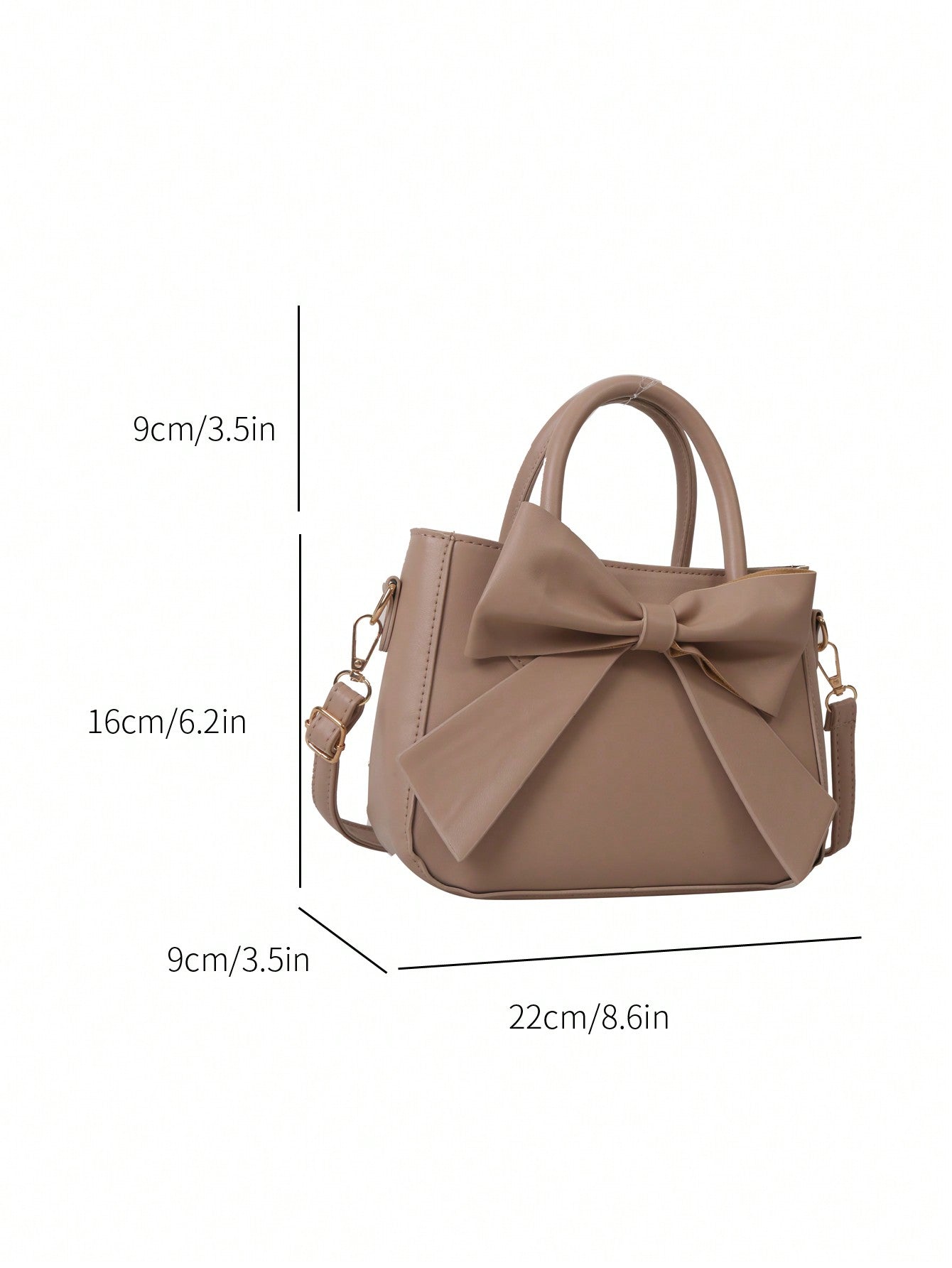  | SHEIN Luxurious Bow Decor Handbag - Women's Double Handle Purse, Small Faux Leather Crossbody Bag for Fashionable Women | Bags | Shein | OneHub