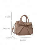  | SHEIN Luxurious Bow Decor Handbag - Women's Double Handle Purse, Small Faux Leather Crossbody Bag for Fashionable Women | Bags | Shein | OneHub