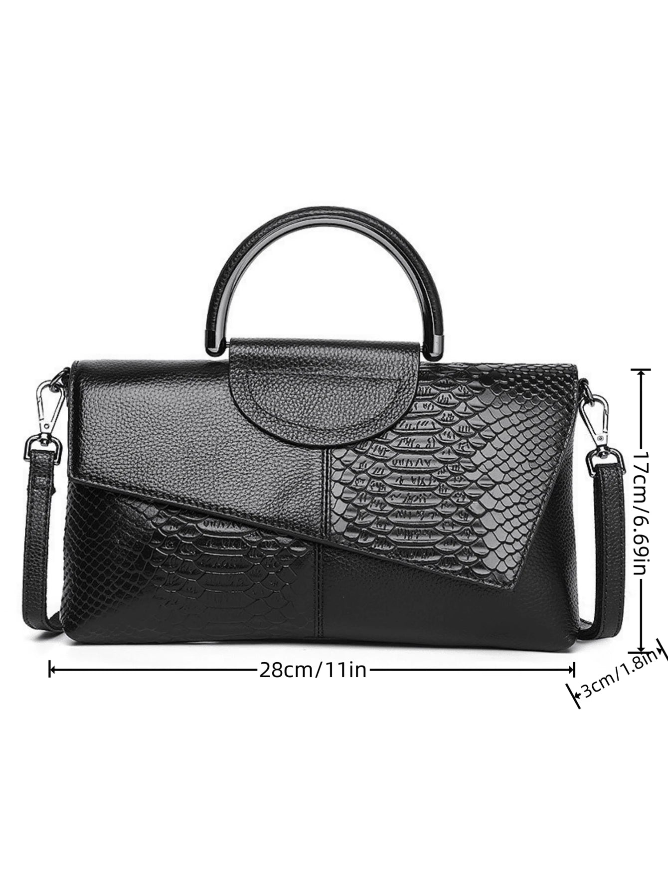  | SHEIN Luxury Crocodile Pattern Pu Leather Crossbody Bag | Bags | Shein | OneHub