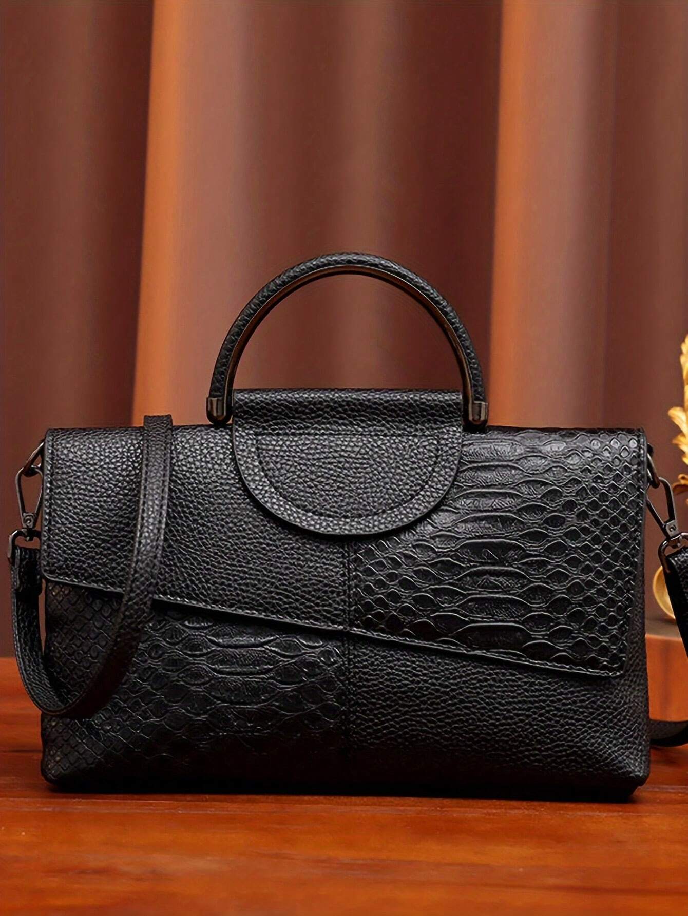  | SHEIN Luxury Crocodile Pattern Pu Leather Crossbody Bag | Bags | Shein | OneHub