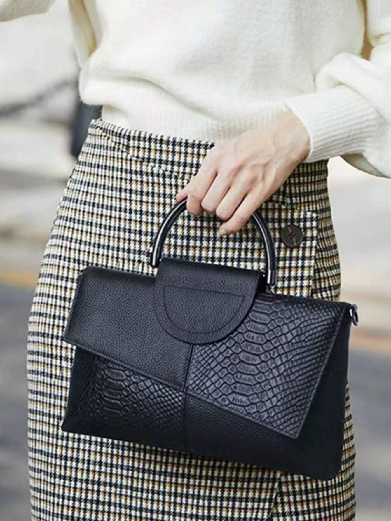  | SHEIN Luxury Crocodile Pattern Pu Leather Crossbody Bag | Bags | Shein | OneHub