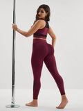 SHEIN Menodora SHEIN Sport Women's Fashion Color Block Athletic Suit Workout Women Set