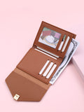  | SHEIN Metal Decor Fold Small Wallet Credit Card Small Purse ID Window Bi-Fold Women Wallet | Wallet | Shein | OneHub
