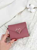  | SHEIN Metal Heart Small Wallet Coin Pocket Small Purse Bifold Women Wallet Mini Lightweight Minimalist Fashion Modern | Wallet | Shein | OneHub