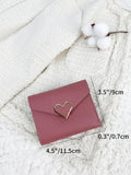  | SHEIN Metal Heart Small Wallet Coin Pocket Small Purse Bifold Women Wallet Mini Lightweight Minimalist Fashion Modern | Wallet | Shein | OneHub