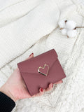  | SHEIN Metal Heart Small Wallet Coin Pocket Small Purse Bifold Women Wallet Mini Lightweight Minimalist Fashion Modern | Wallet | Shein | OneHub