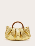  | SHEIN Metallic Crocodile Embossed Ruched Bag | Bags | Shein | OneHub