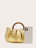  | SHEIN Metallic Crocodile Embossed Ruched Bag | Bags | Shein | OneHub