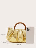  | SHEIN Metallic Crocodile Embossed Ruched Bag | Bags | Shein | OneHub