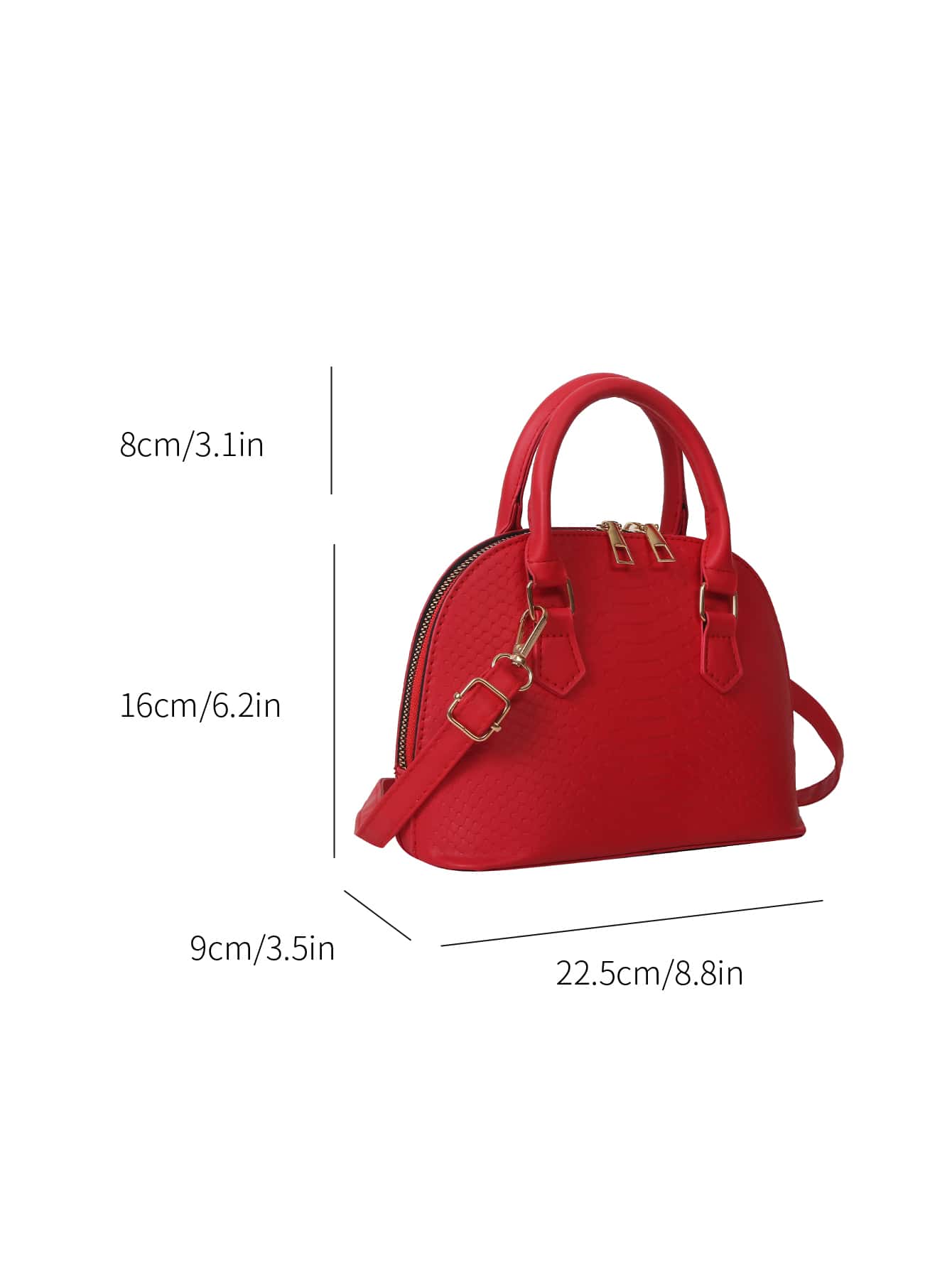  | SHEIN Mini Neon Pink Snakeskin Embossed Dome Bag | Bags | Shein | OneHub