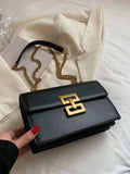  | SHEIN Minimalist Metal Decor Chain Shoulder Bag Elegant PU Crossbody Bag | Bags | Shein | OneHub