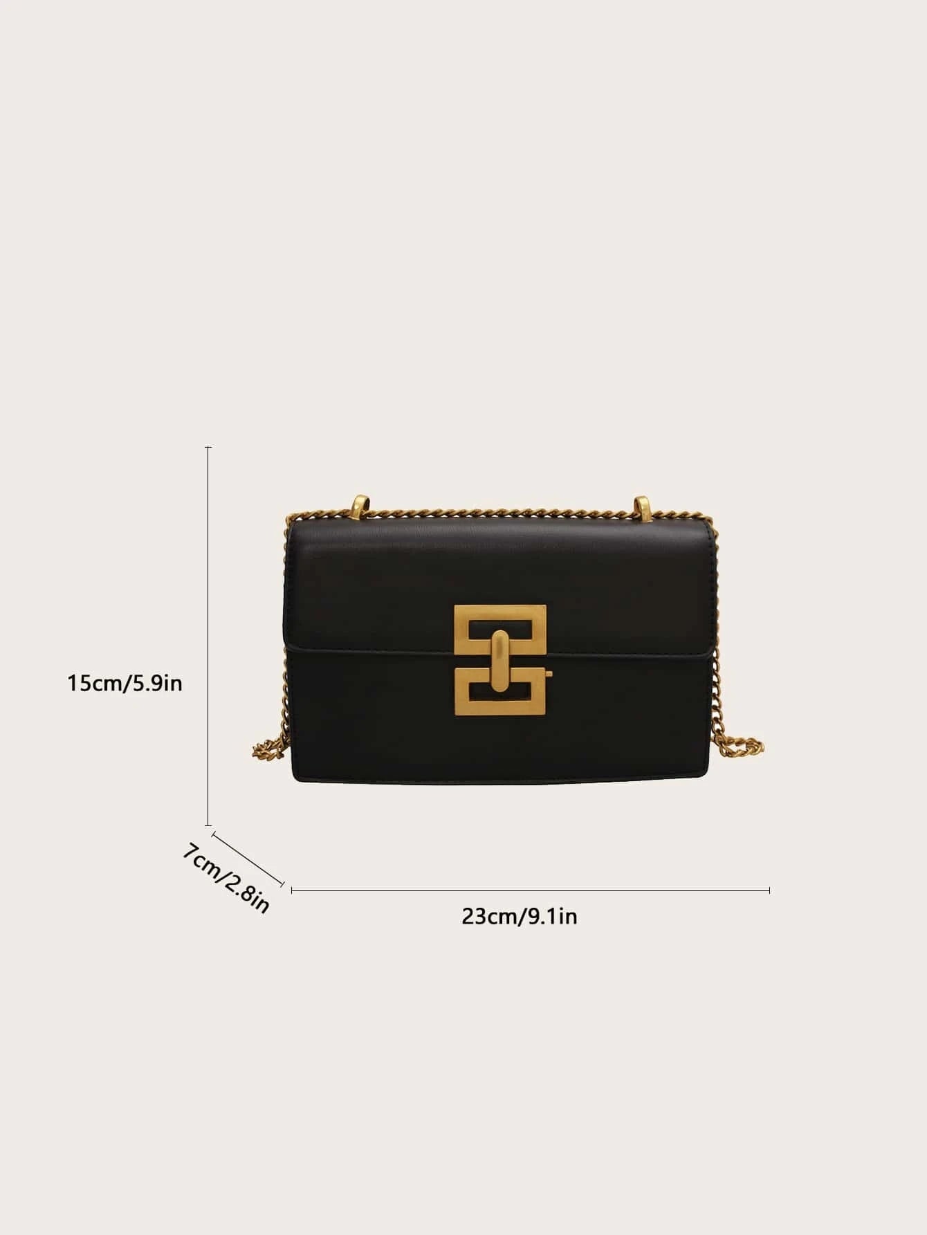  | SHEIN Minimalist Metal Decor Chain Shoulder Bag Elegant PU Crossbody Bag | Bags | Shein | OneHub