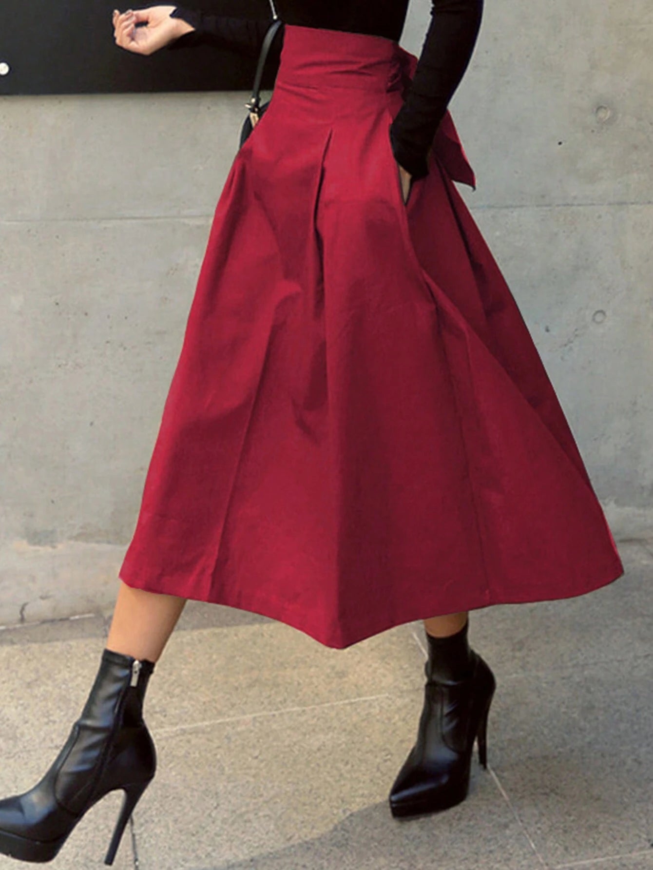  | SHEIN New A-Line Skirt Umbrella Skirt Bow Women Day Big Swing Skirt Slim Waist Long Skirt | Skirt | Shein | OneHub