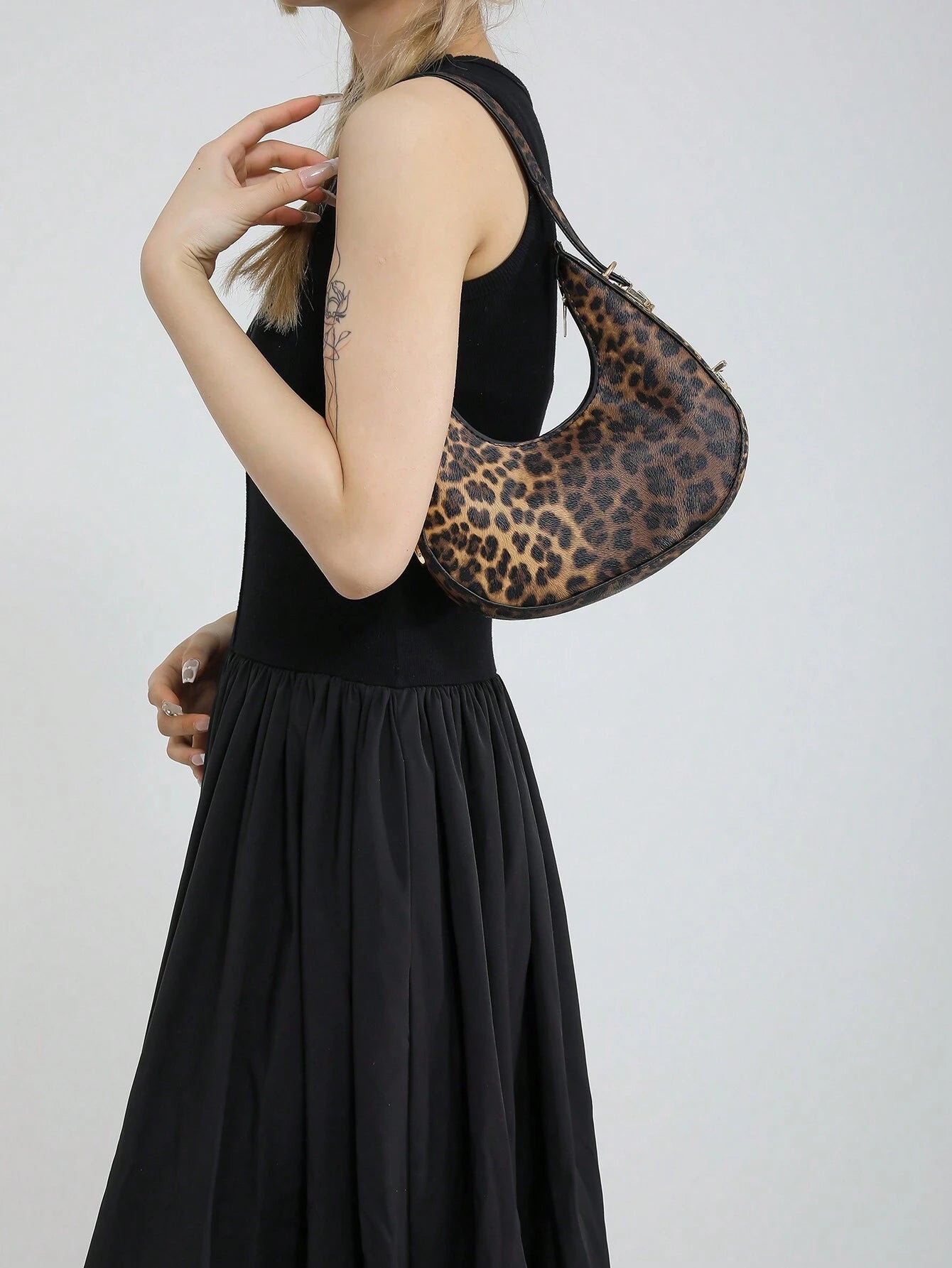  | SHEIN New Fashion Leopard Print Crescent Shoulder Bag, Street Style, Trendy, Stylish, Versatile Crossbody Bag For Women,Trendy Leopard Print Bag | Bags | Shein | OneHub