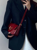  | SHEIN One Solid Colored Glossy Evening Clutch Bag, Featuring A Chic And Unique Short And Curved Design | Bags | Shein | OneHub