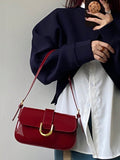  | SHEIN One Solid Colored Glossy Evening Clutch Bag, Featuring A Chic And Unique Short And Curved Design | Bags | Shein | OneHub