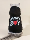 SHEIN PETSIN 1pc Letter Graphic Pet Hoodie