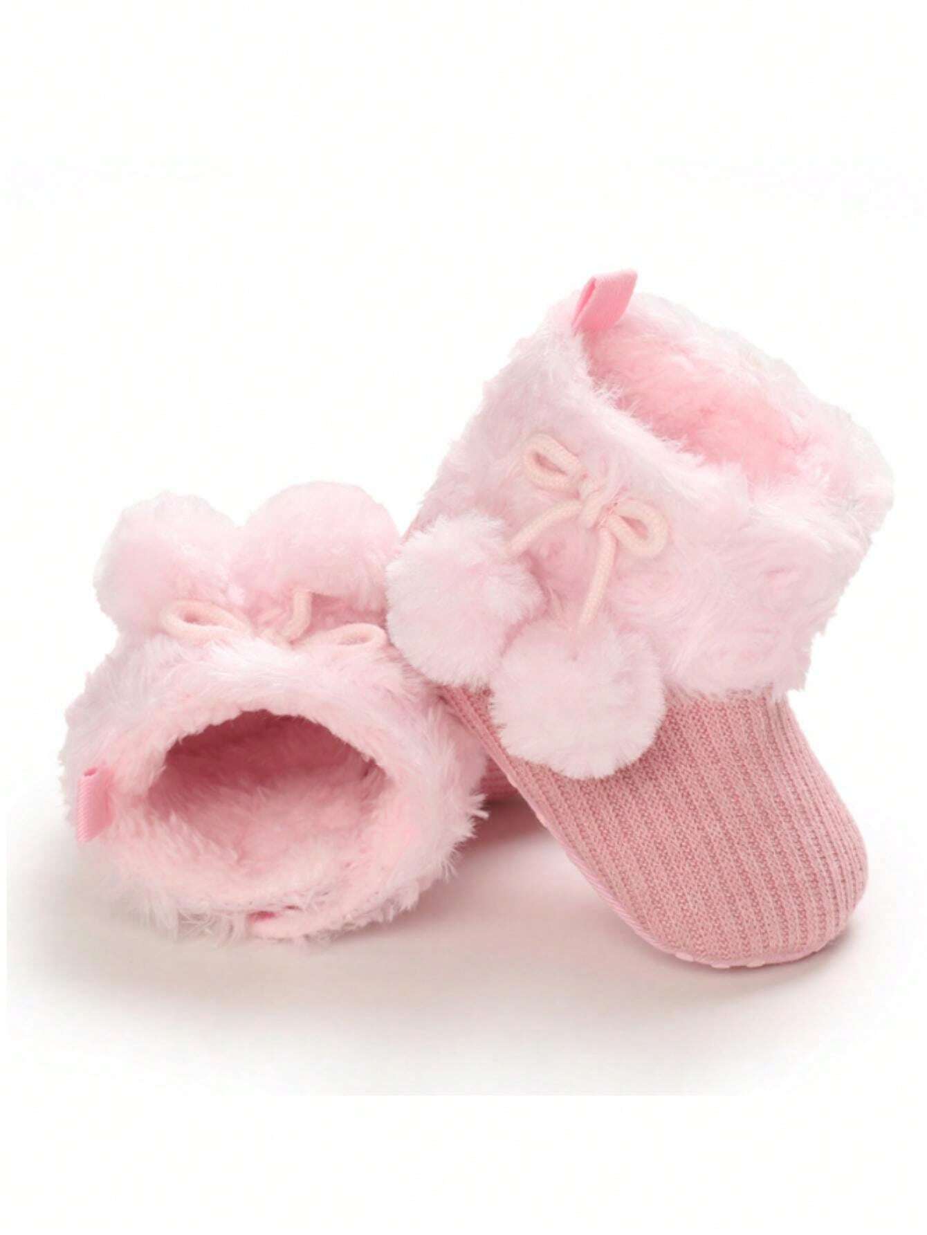  | SHEIN Pink Soft Sole Boots For 0-1 Year Old Infant Girls, Autumn & Winter | Bags | Shein | OneHub