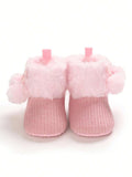  | SHEIN Pink Soft Sole Boots For 0-1 Year Old Infant Girls, Autumn & Winter | Bags | Shein | OneHub