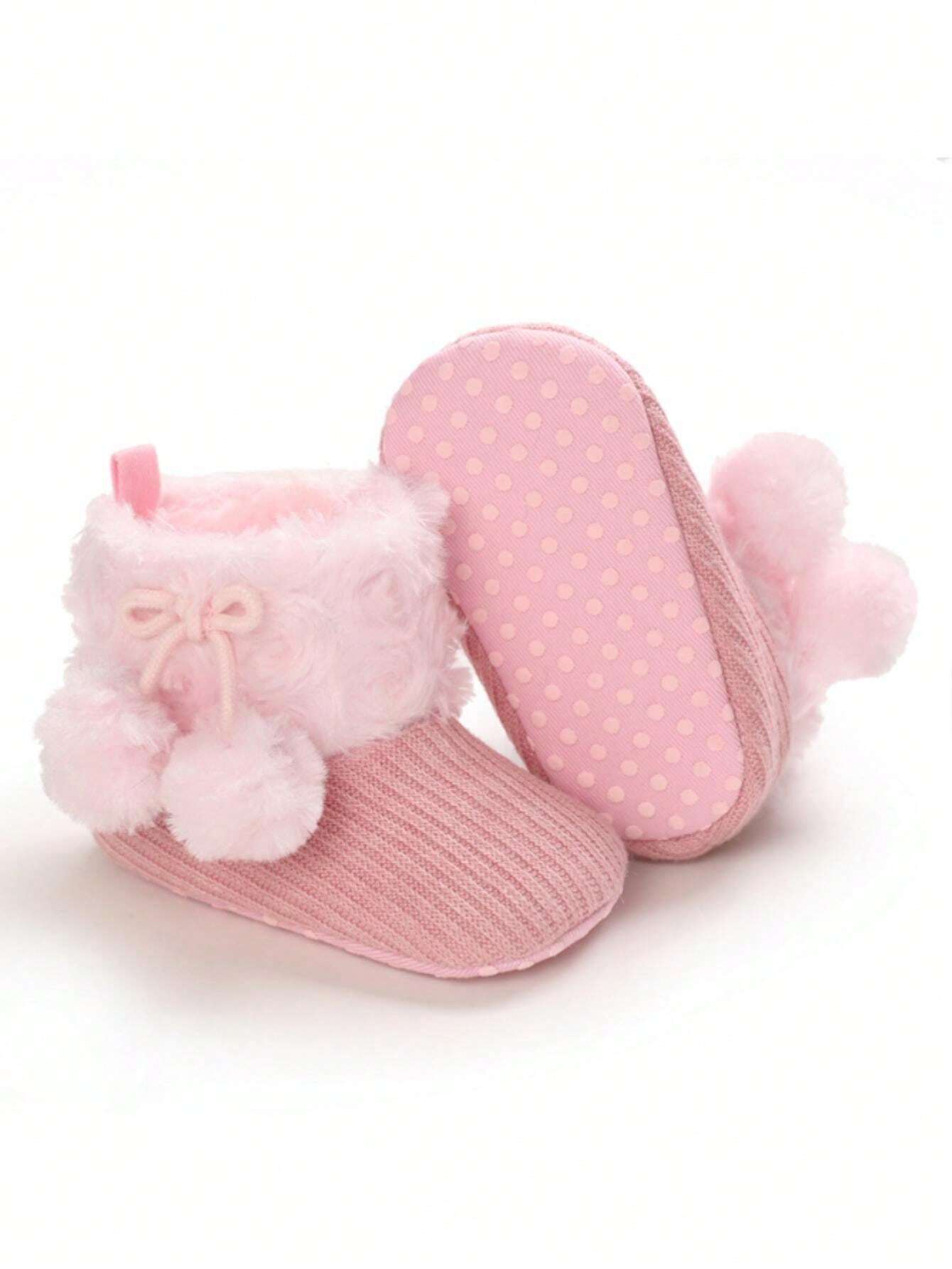  | SHEIN Pink Soft Sole Boots For 0-1 Year Old Infant Girls, Autumn & Winter | Bags | Shein | OneHub