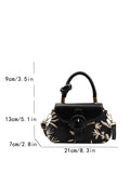  | SHEIN Plant Pattern Buckle Decor Flap Square Bag Handbag | Bags | Shein | OneHub