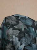  | SHEIN Poéselle Women's Autumn Leaf Print Long Sleeve Single Breasted Casual Shirt | Blouse | Shein | OneHub