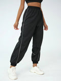 SHEIN  Powerista Contrast Tipping Sports Pants workout