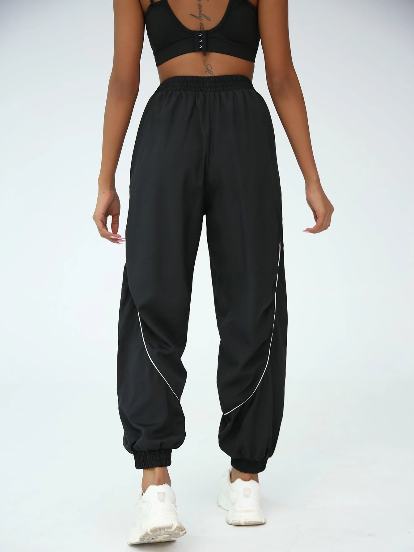 SHEIN  Powerista Contrast Tipping Sports Pants workout