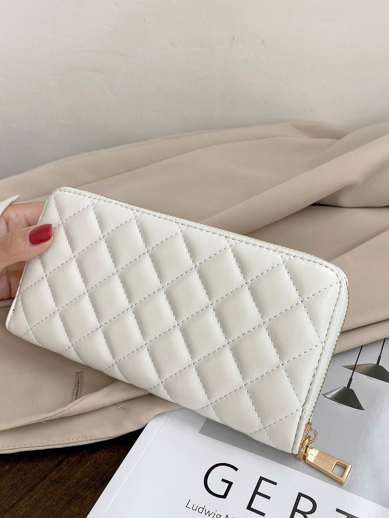  | SHEIN Quilted Pattern Long Wallet Slim Portable | Wallet | Shein | OneHub