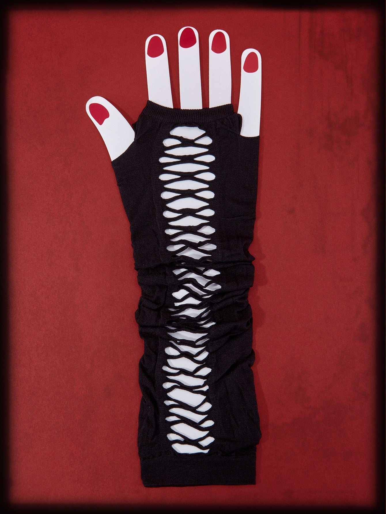  | SHEIN ROMWE Grunge Punk Solid Hollow Out Long Fingerless Gloves | Gloves | Shein | OneHub