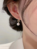 SHEIN Rhinestone & Faux Pearl Decor Stud Earrings