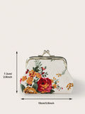  | SHEIN Rose Canvas Short Wallet 1 Clutch Fabric Women'S Floral Coin Purse Card Holder | Wallet | Shein | OneHub