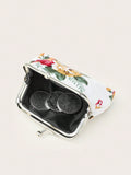  | SHEIN Rose Canvas Short Wallet 1 Clutch Fabric Women'S Floral Coin Purse Card Holder | Wallet | Shein | OneHub