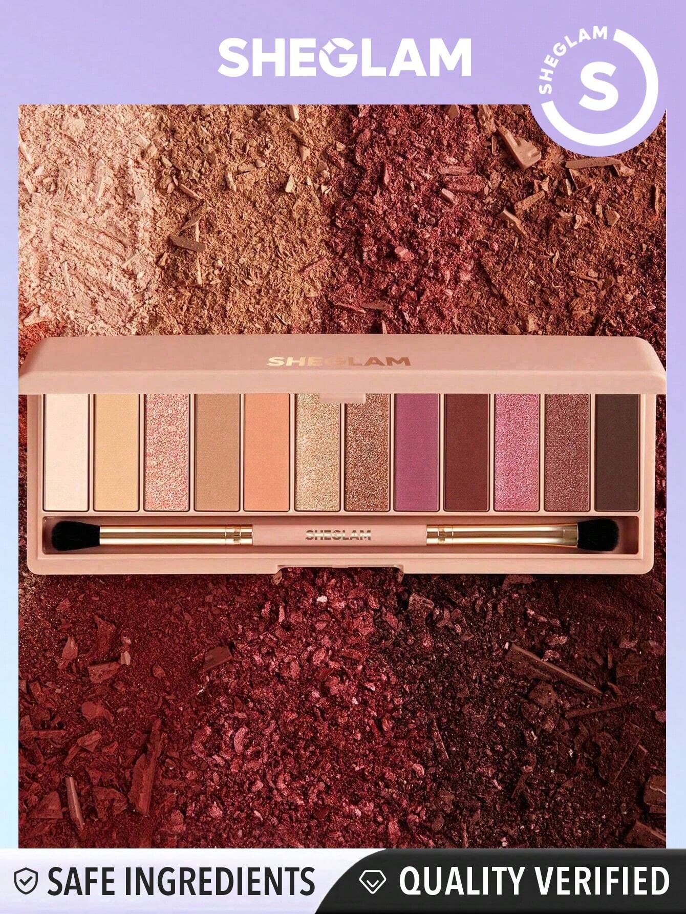  | SHEGLAM Berry Palette 12-Color Matte Eyeshadow Palette Satin Metallic Pearlescent High Pigment Soft Smooth Eyeshadow Eye Makeup Cosmetics Black Friday Party Eyeshadow | Makeup | SheGlam | OneHub