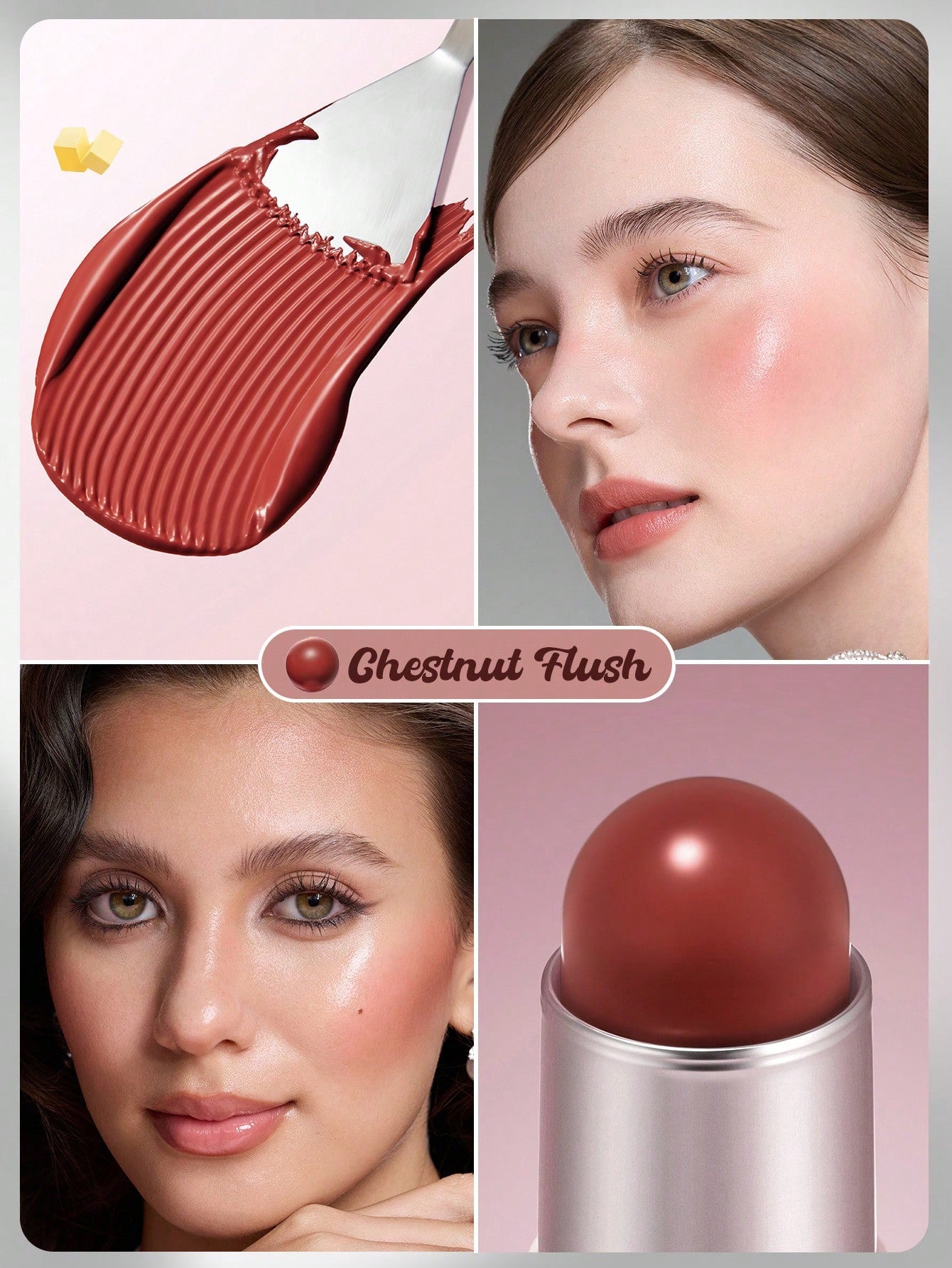  | SHEGLAM Buttery Bliss Blush Stick-Chestnut Flush | Makeup | SheGlam | OneHub