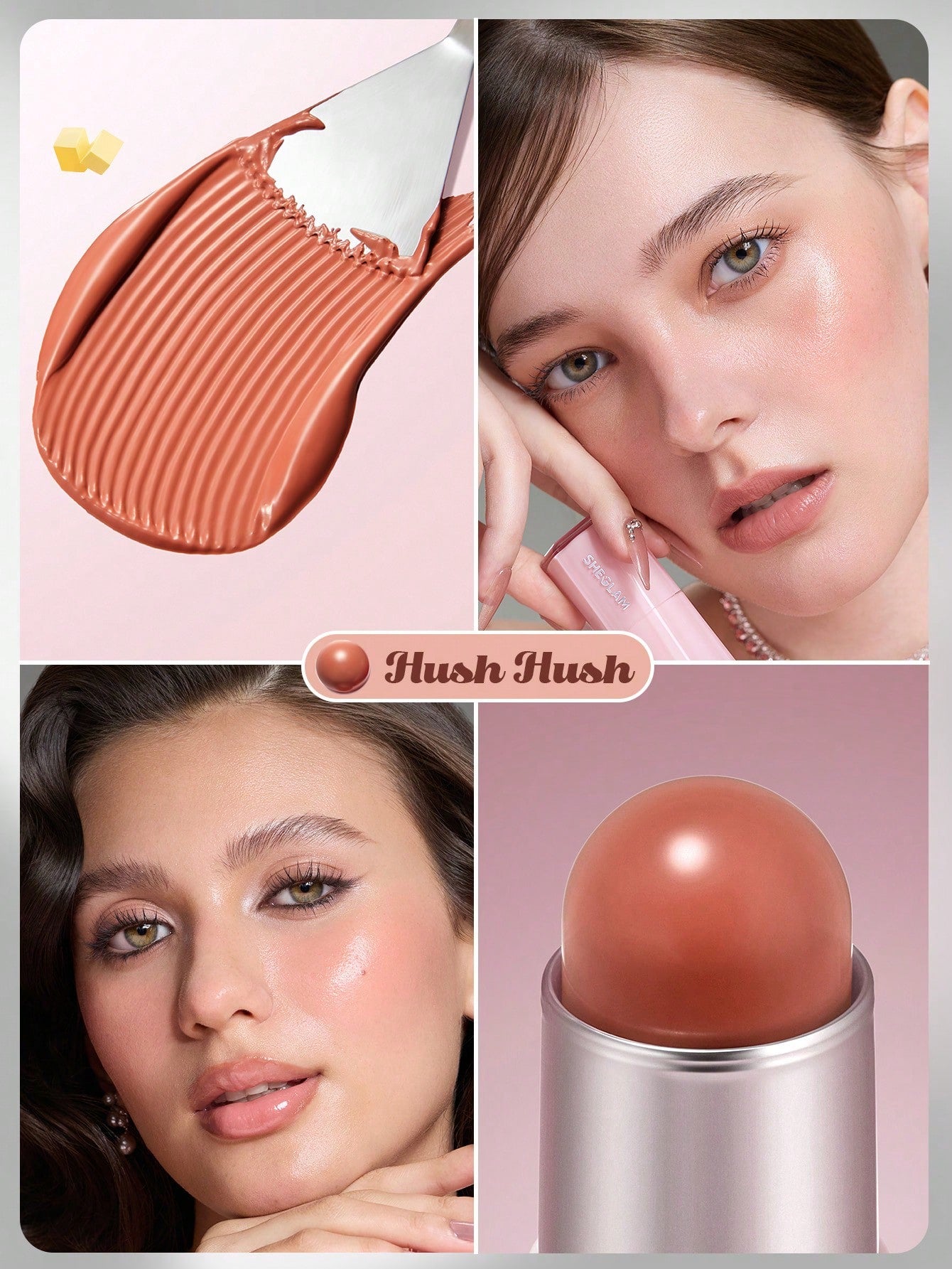 | SHEGLAM Buttery Bliss Blush Stick-Hush Hush | Makeup | SheGlam | OneHub