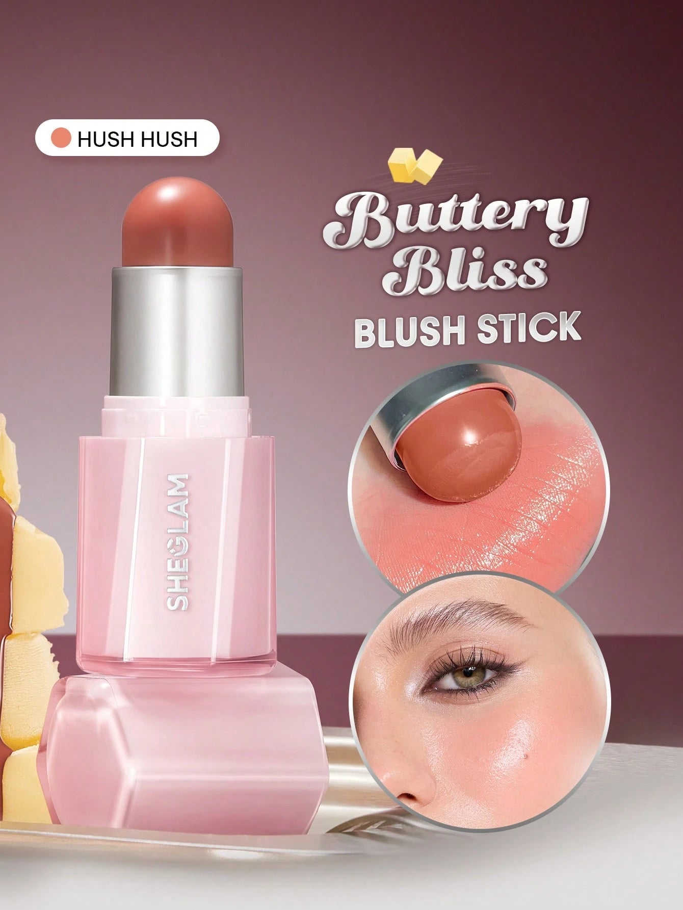  | SHEGLAM Buttery Bliss Blush Stick-Hush Hush | Makeup | SheGlam | OneHub