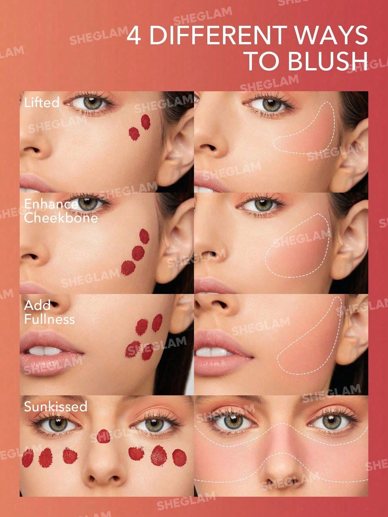  | SHEIN SHEGLAM Color Bloom Liquid Blush Matte Finish | Brush | SheGlam | OneHub