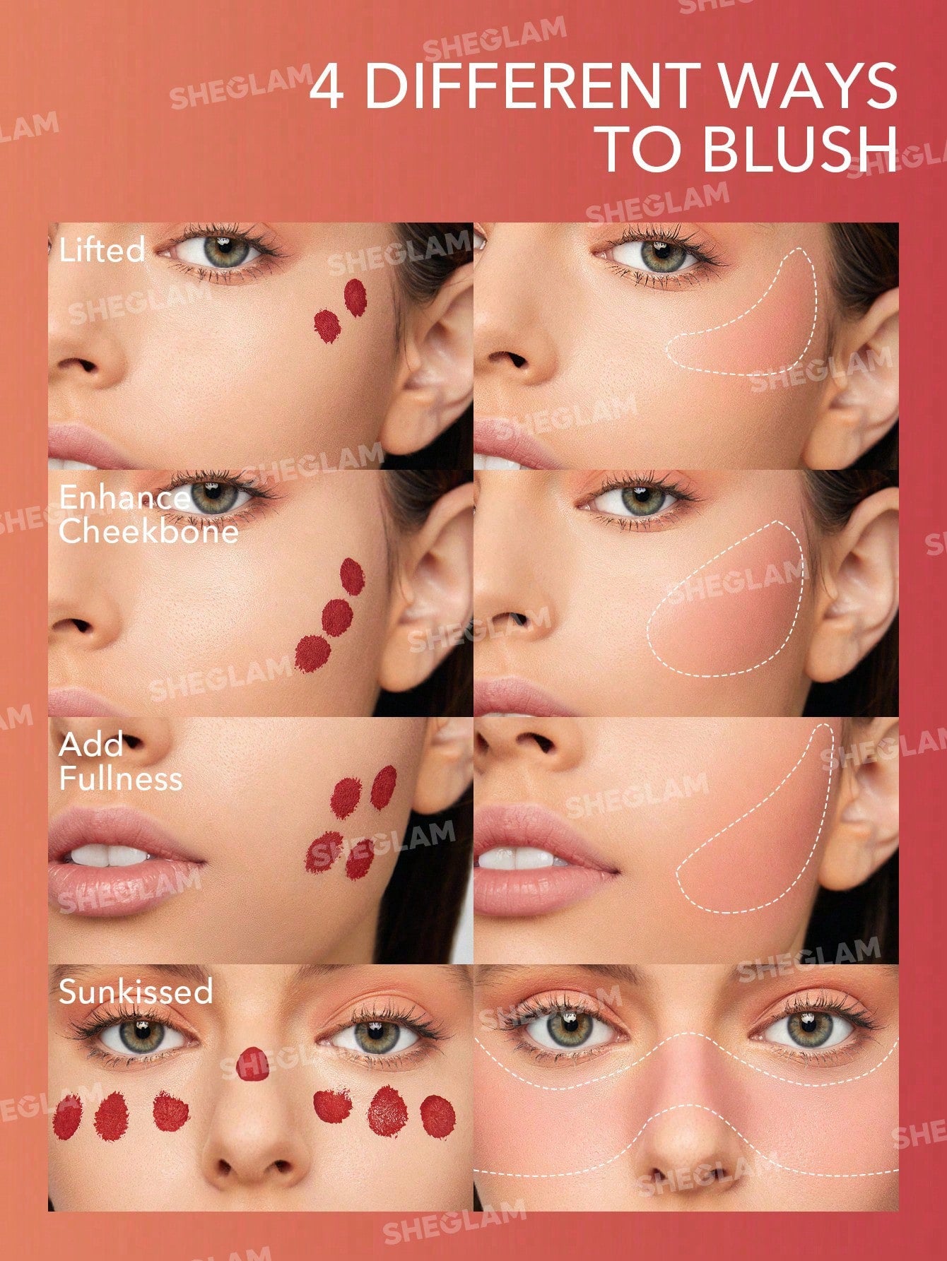  | SHEIN  SHEGLAM Color Bloom Liquid Blush Matte Finish | Brush | SheGlam | OneHub