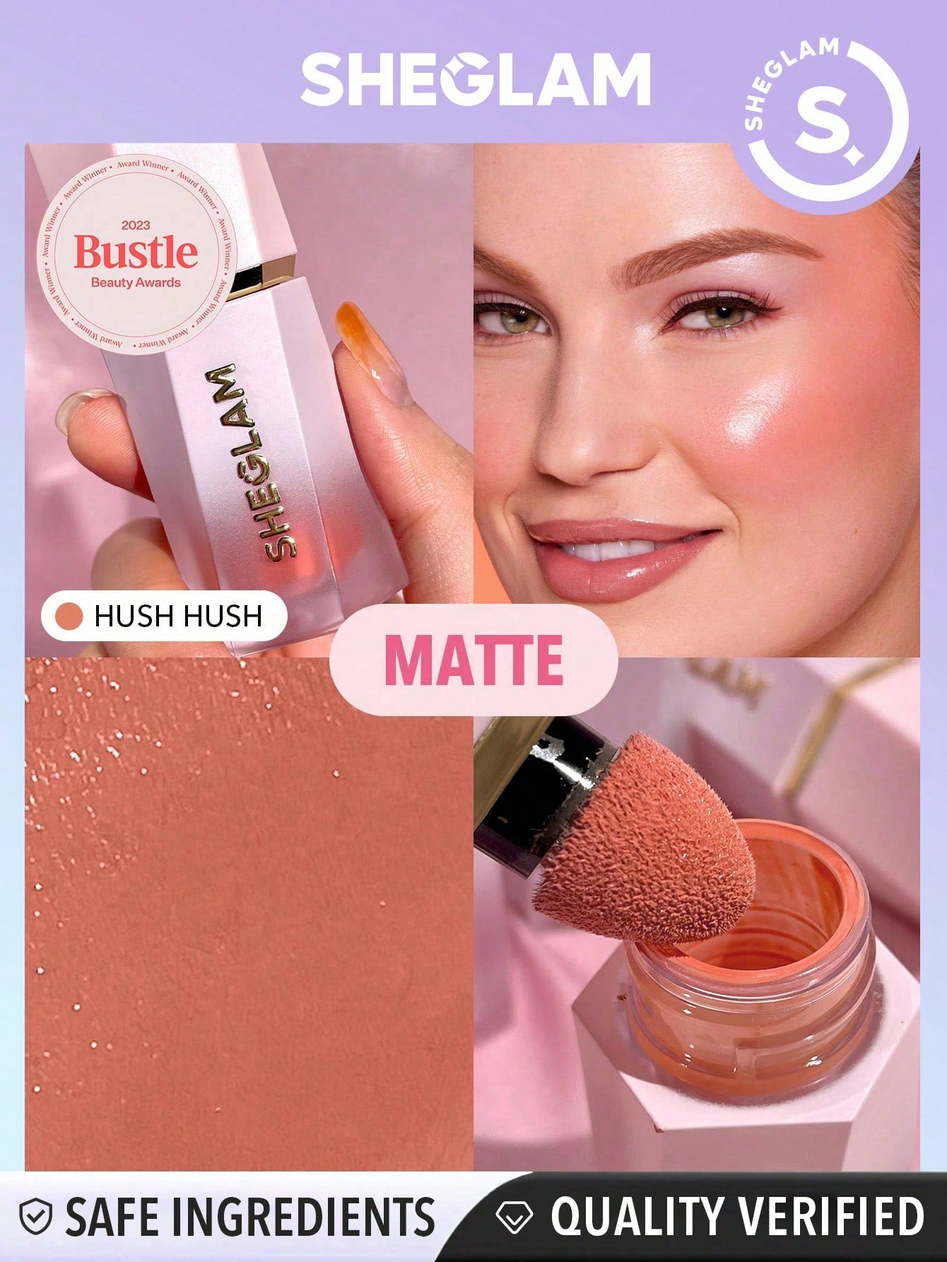  | SHEIN SHEGLAM Color Bloom Liquid Blush Matte Finish | Brush | SheGlam | OneHub