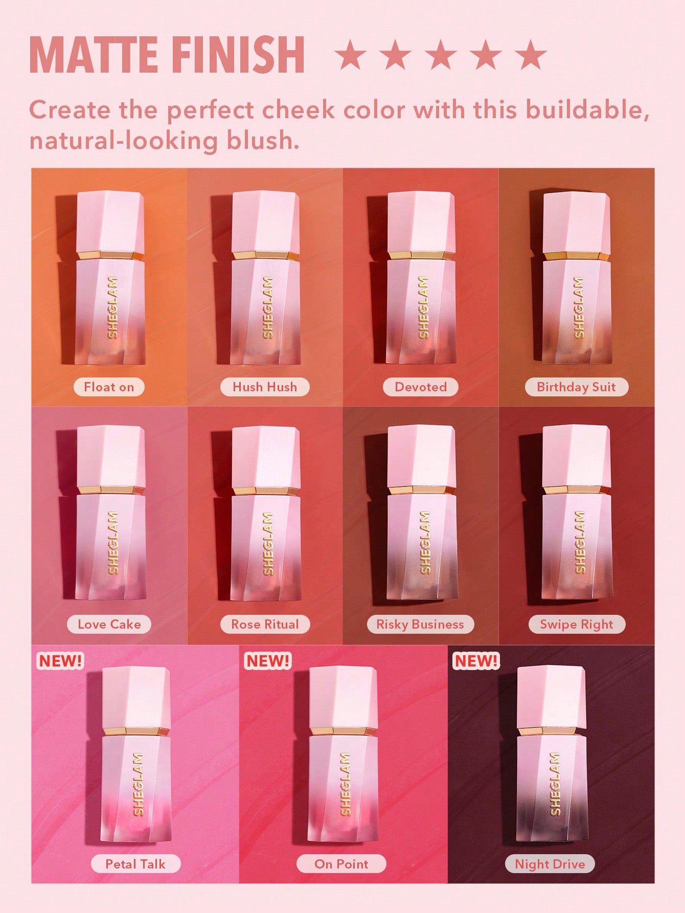  | SHEIN SHEGLAM Color Bloom Liquid Blush Matte Finish | Brush | SheGlam | OneHub