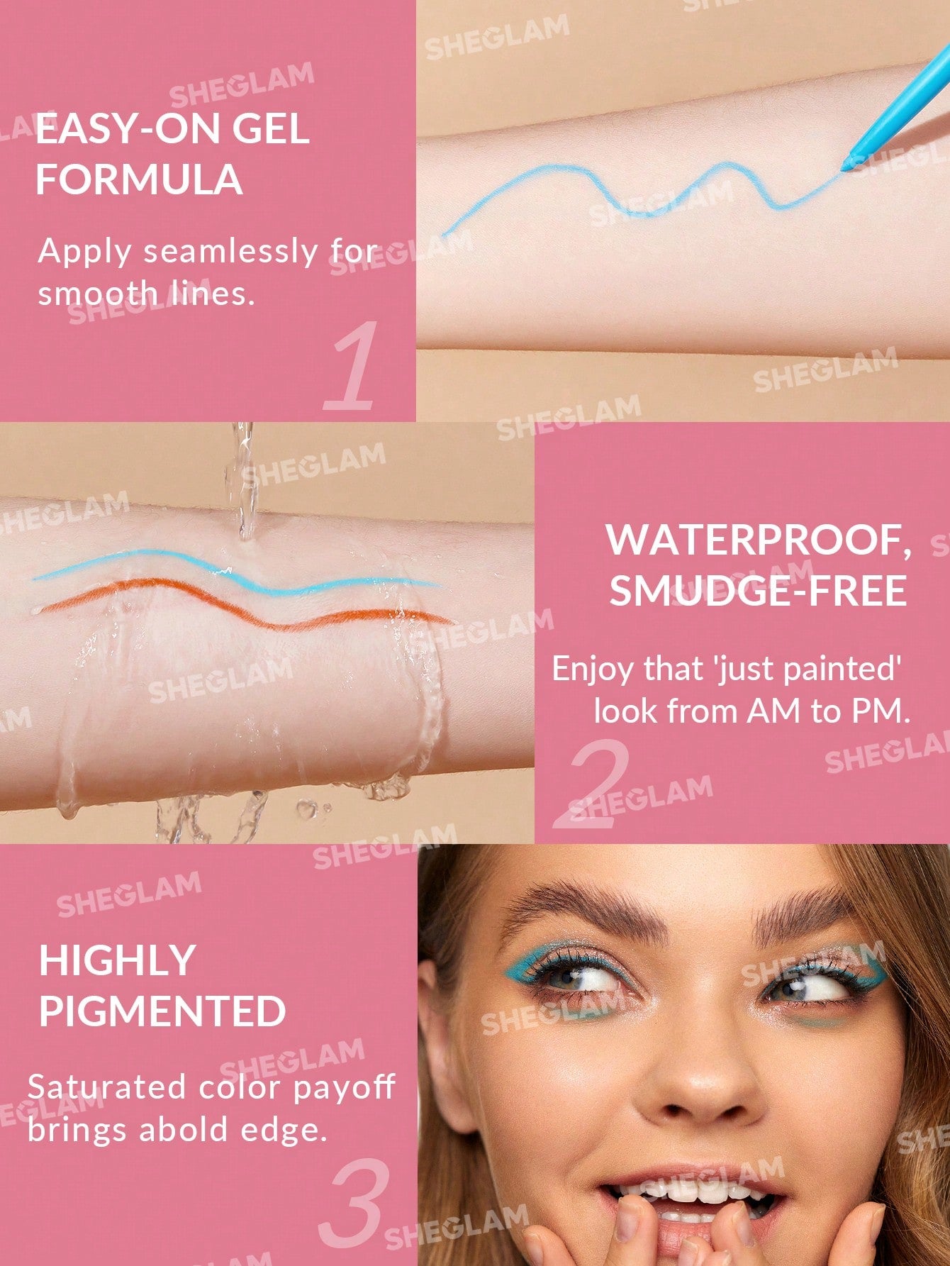  | SHEIN SHEGLAM Color Crush Gel Eyeliner | Brush | SheGlam | OneHub