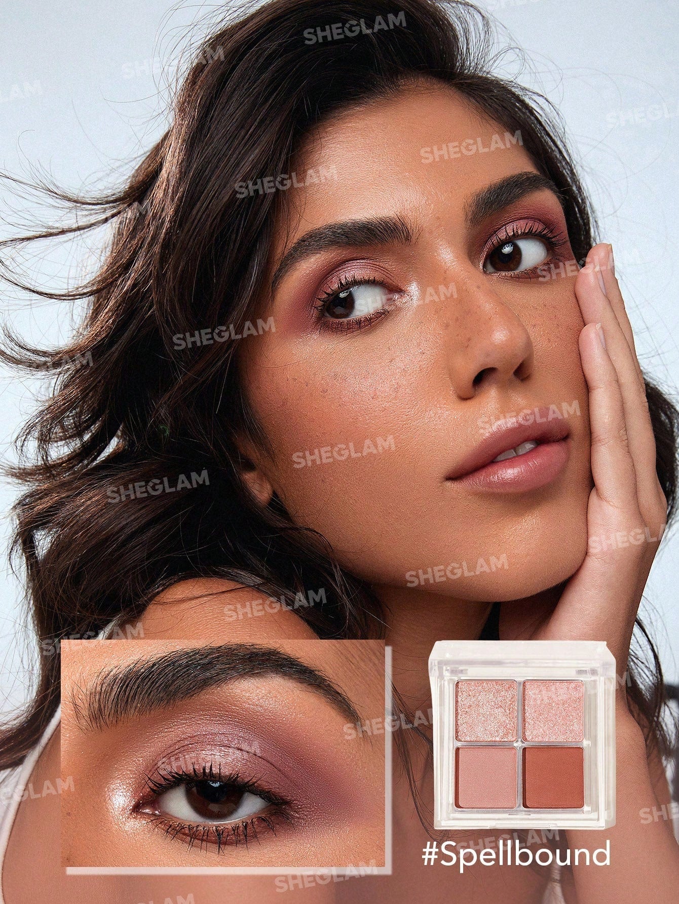  | SHEIN SHEGLAM Cosmic Crystal Eyeshadow Quad | Brush | SheGlam | OneHub