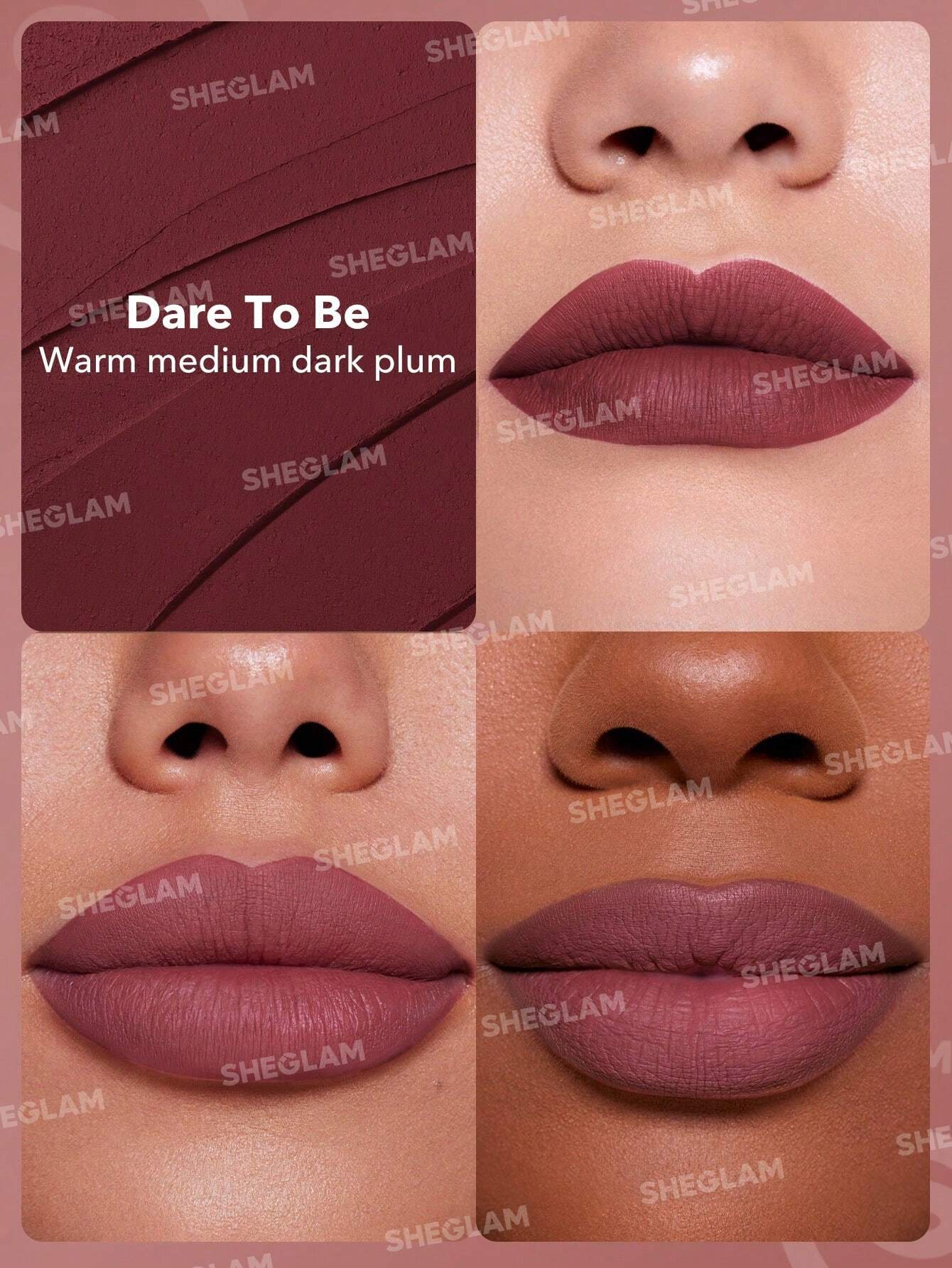  | SHEGLAM Dynamatte Boom Long Lasting Matte Lipstick-Dare To Be 20 Colors Creamy Matte Waterproof Lipstick Amazing Non-Stick Cup Transfer-Proof Lipstick | Brush | SheGlam | OneHub