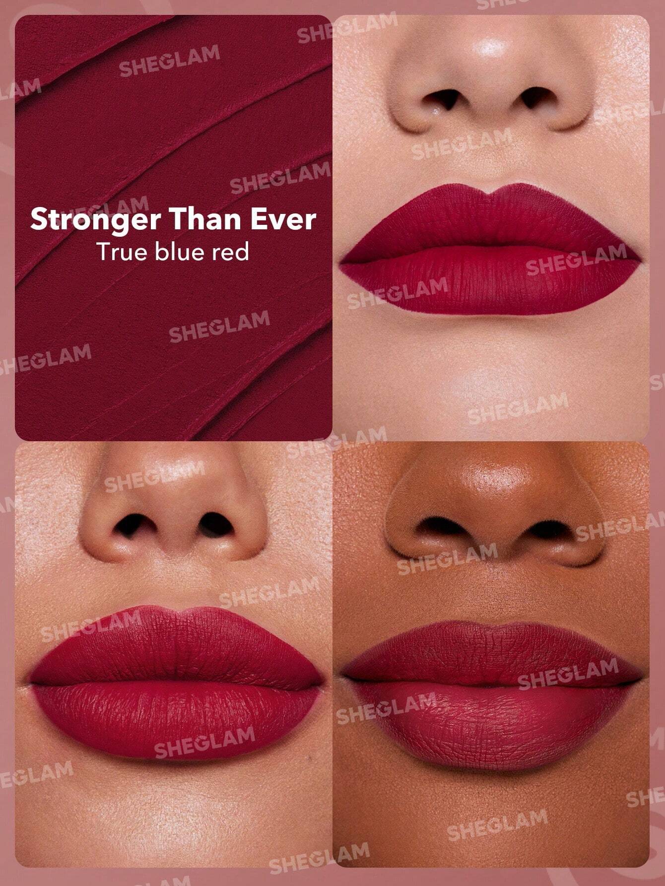  | SHEGLAM Dynamatte Boom Long Lasting Matte Lipstick-Stronger Than Ever 20 Colors Creamy Matte Waterproof Lipstick Amazing Non-Stick Cup Transfer-Proof Lipstick | Brush | SheGlam | OneHub