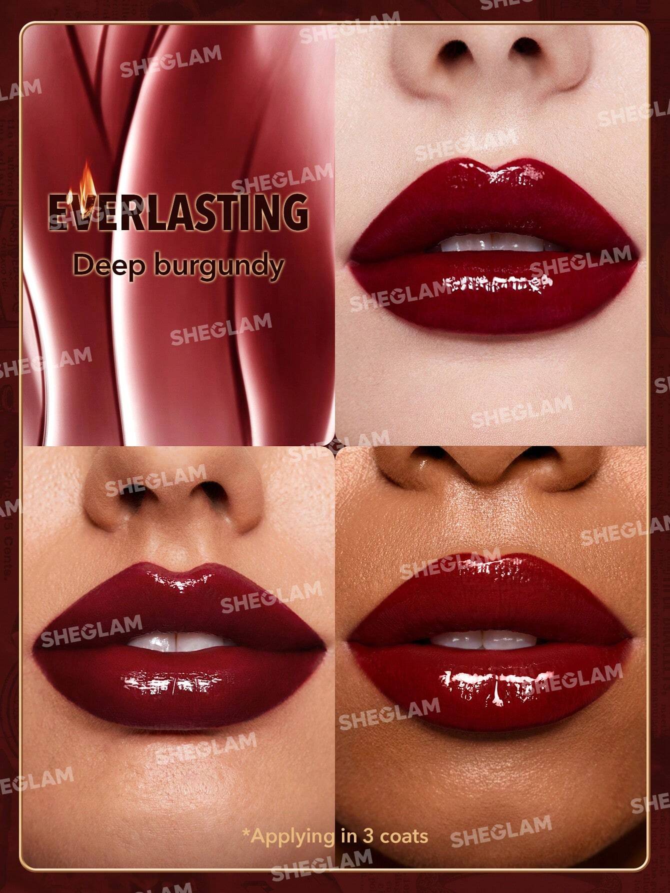 | SHEGLAM Ember Rose Immortal Love Nourishing Lip Gloss-Everlasting Valentines Gift Red Liquid Lipstick High Shine Finish Ultra Moisturizing Lip Glaze Luminous Shine Non-Sticky Li Makeup | Makeup | SheGlam | OneHub