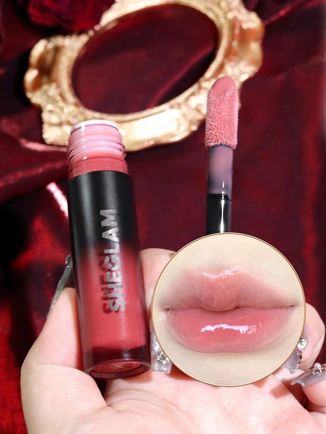 | SHEGLAM Ember Rose Immortal Love Nourishing Lip Gloss-Unconditional Valentines Gift Pink Liquid Lipstick High Shine Finish Ultra Moisterizing Lip Glaze Luminous Shine Non-Sticky Li Makeup | Makeup | SheGlam | OneHub