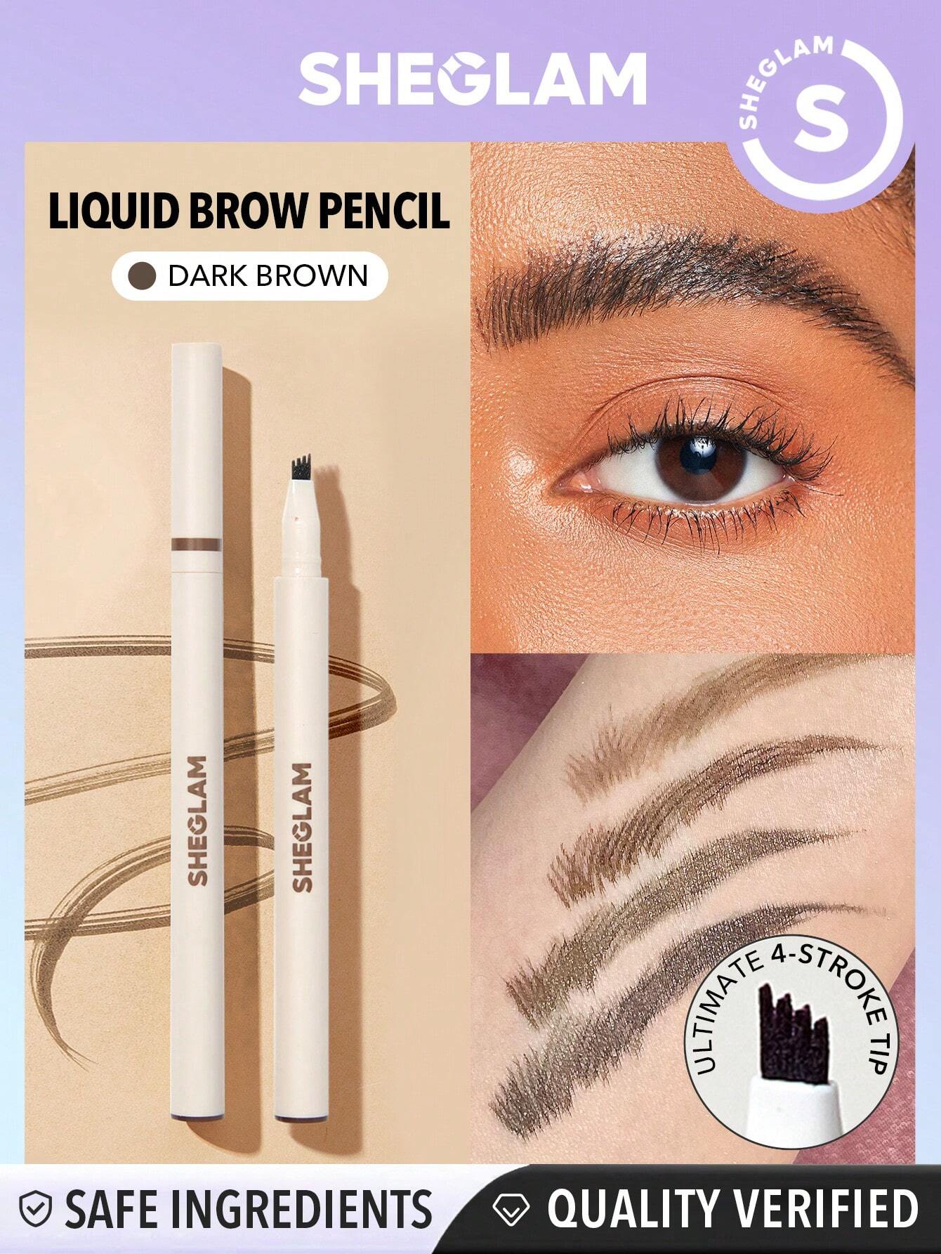  | SHEGLAM Feather Better Liquid Eyebrow Pencil-Dark Brown  Long Lasting Eyebrow Pen Smudge-Proof  Water-Proof Natural Fuller Brows Eyebrow Makeup Black Friday Winter Gifts Eyebrow | Makeup | SheGlam | OneHub