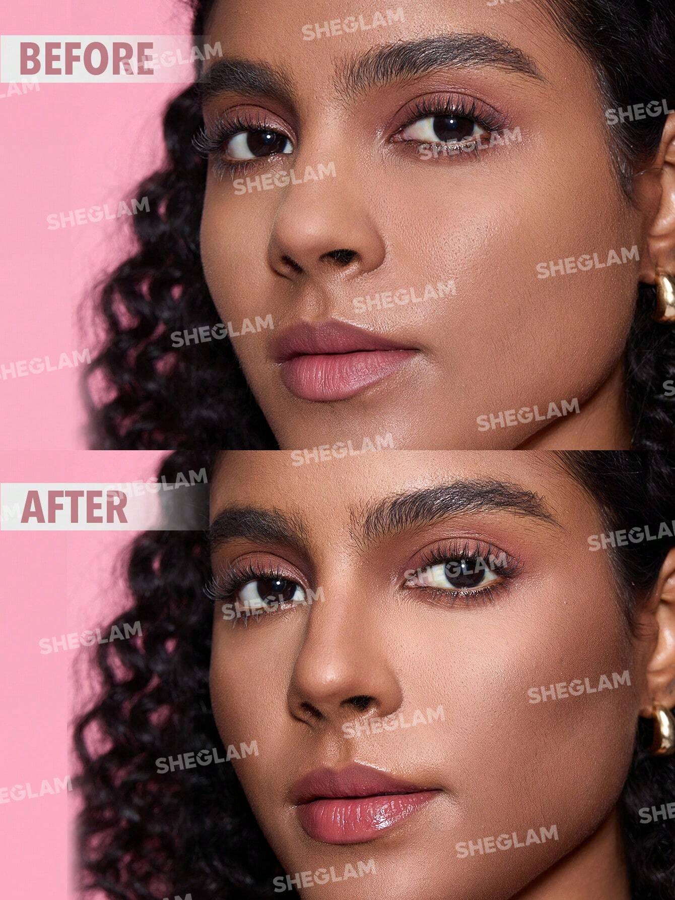 SHEGLAM Fine Line 2-In-1 Nose Contour & Highlight Pen-Umber 2-Color Contour Stick Non-Greasy Long Lasting Natural Highlighter Dual-Use Multi-Use Sculpt Smoothes Fine Lines Creamy